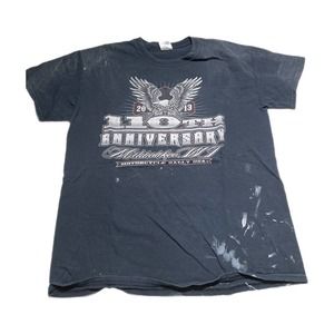 Thrashed Paint splatter Biking Motorcycle shirt size large